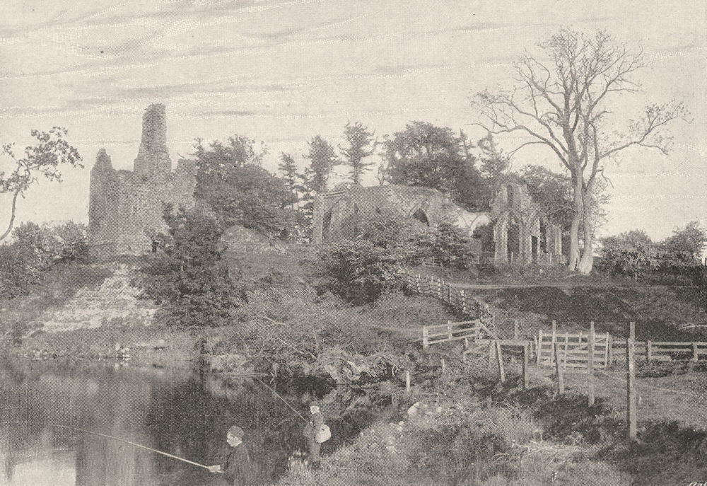 SCOTLAND. Lincluden Abbey 1901 old antique vintage print picture